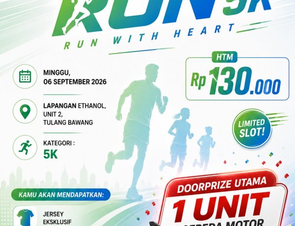 ​Sambut HUT ke-13, RS Mutiara Bunda Gelar RSMB RUN 5K Bertabur Doorprize Utama Motor